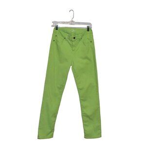 Miracle Body Straight Leg Jeans Lime Green Size 4